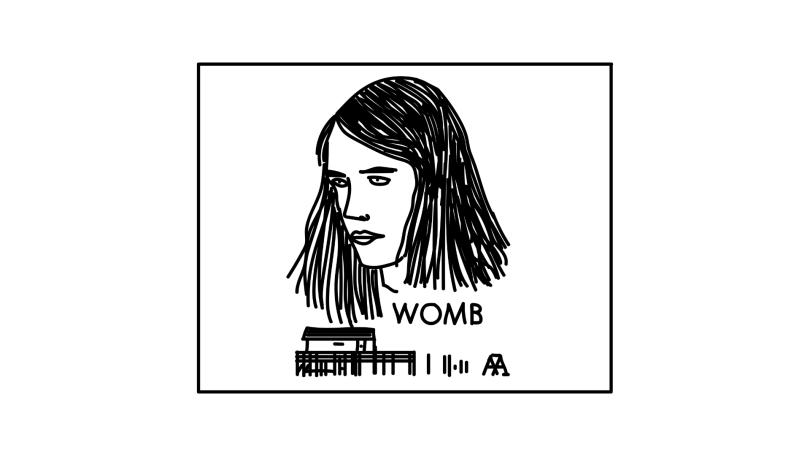Womb filmi kapağı siyah beyaz çizim
